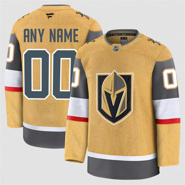 Men's Vegas Golden Knights Active Player Custom Gold 2024-25 Home Stitched Hockey Jersey